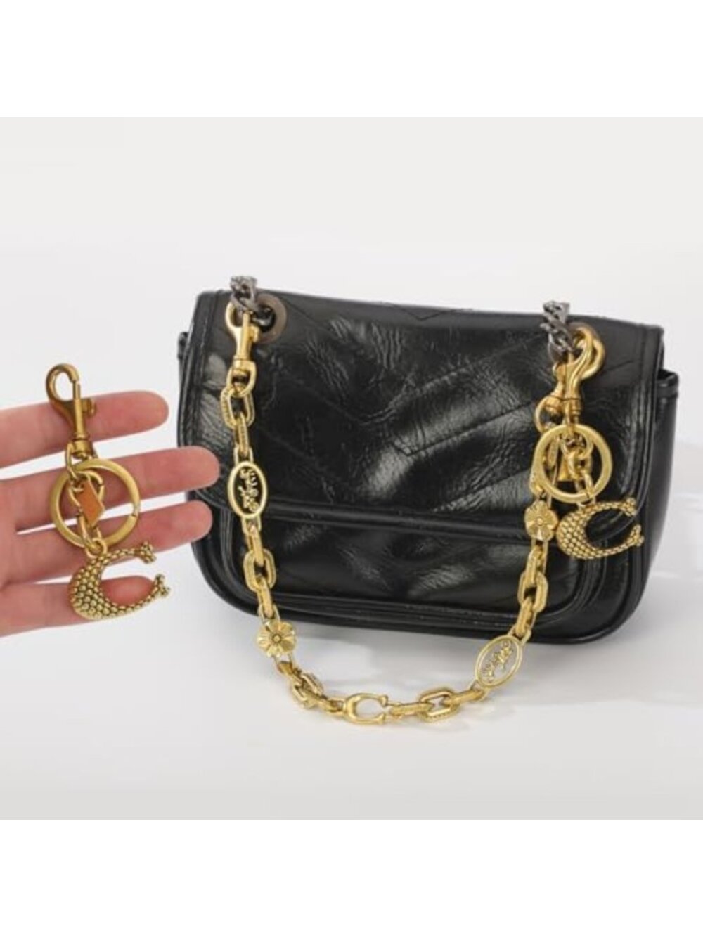 Cute Vintage Bag Charms & Keychains - 2 Pack Purse Extender Accessories for - Picture 2 of 7